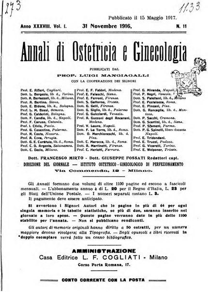 Annali di ostetricia e ginecologia