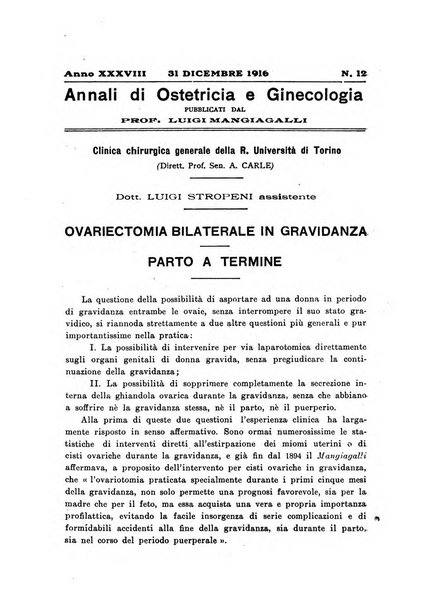 Annali di ostetricia e ginecologia