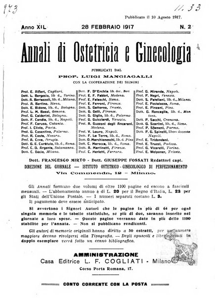 Annali di ostetricia e ginecologia