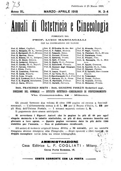 Annali di ostetricia e ginecologia