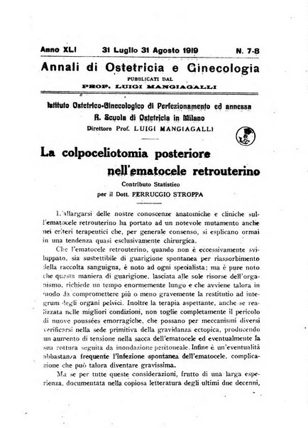 Annali di ostetricia e ginecologia