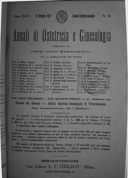 Annali di ostetricia e ginecologia