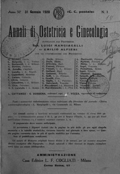 Annali di ostetricia e ginecologia