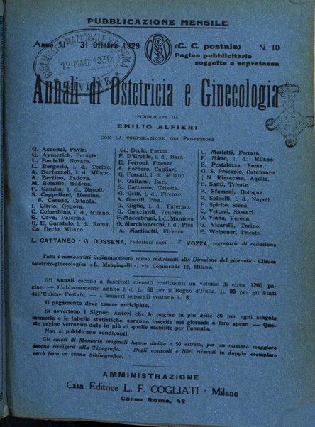 Annali di ostetricia e ginecologia