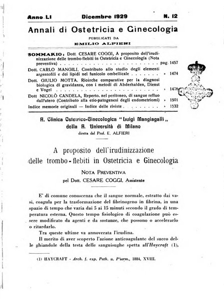 Annali di ostetricia e ginecologia