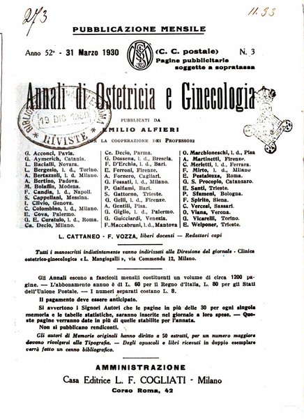 Annali di ostetricia e ginecologia