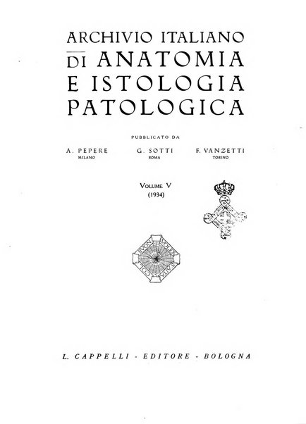 Archivio italiano di anatomia e istologia patologica