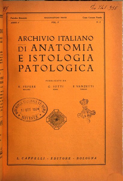 Archivio italiano di anatomia e istologia patologica