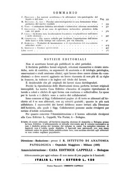 Archivio italiano di anatomia e istologia patologica