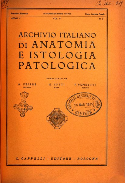 Archivio italiano di anatomia e istologia patologica