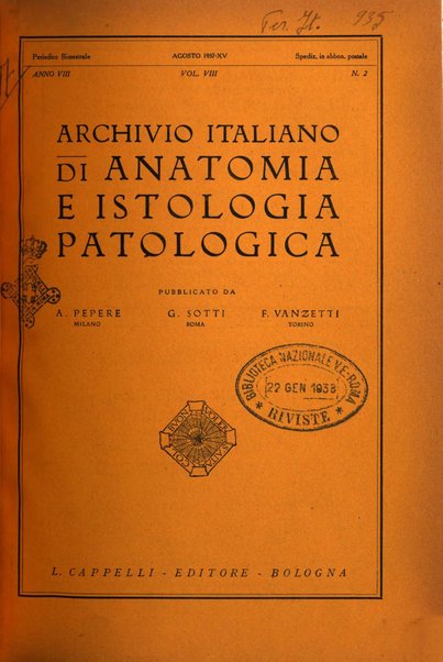 Archivio italiano di anatomia e istologia patologica