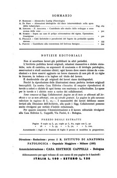 Archivio italiano di anatomia e istologia patologica