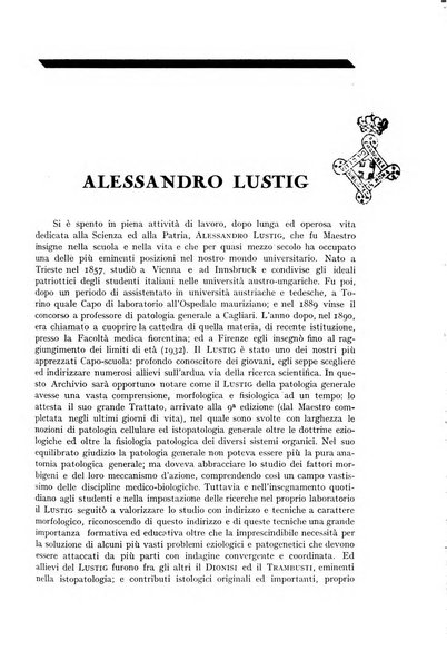 Archivio italiano di anatomia e istologia patologica