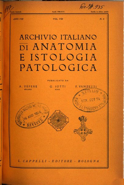 Archivio italiano di anatomia e istologia patologica