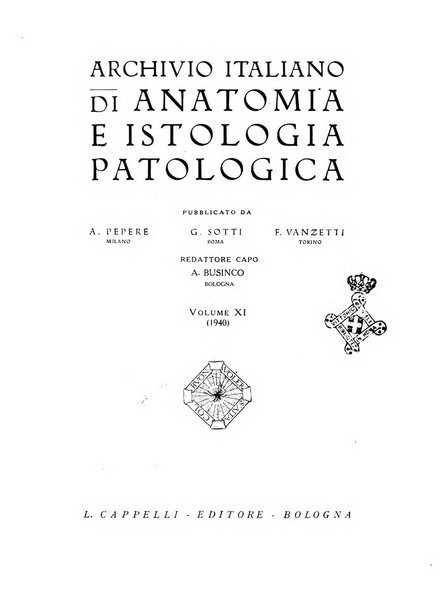 Archivio italiano di anatomia e istologia patologica