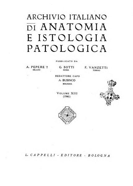 Archivio italiano di anatomia e istologia patologica