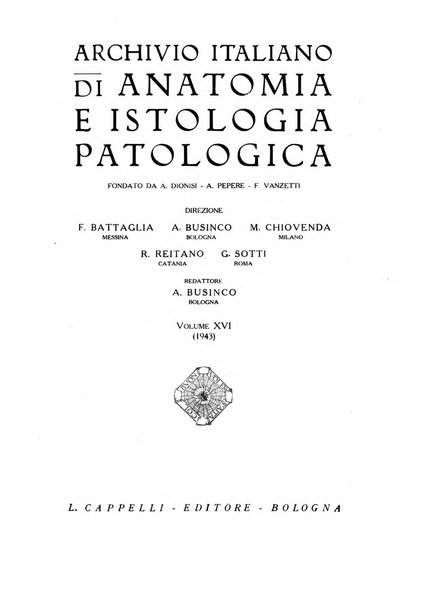 Archivio italiano di anatomia e istologia patologica