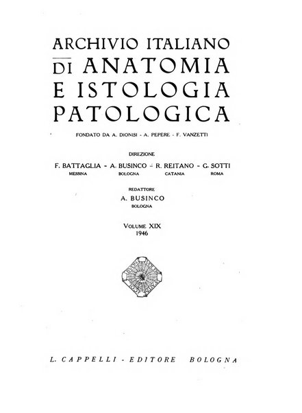 Archivio italiano di anatomia e istologia patologica