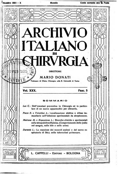 Archivio italiano di chirurgia