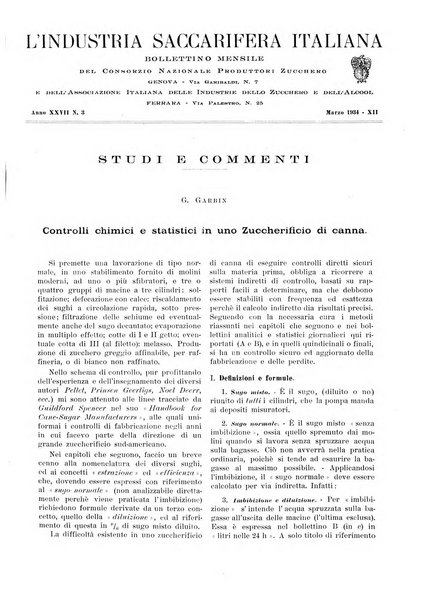 L'industria saccarifera italiana Bollettino mensile del Consorzio nazionale produttori zucchero e dell'Associazione italiana delle industrie dello zucchero e dell'alcool