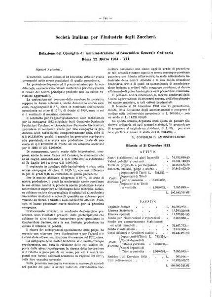 L'industria saccarifera italiana Bollettino mensile del Consorzio nazionale produttori zucchero e dell'Associazione italiana delle industrie dello zucchero e dell'alcool