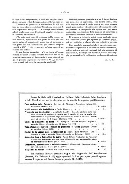 L'industria saccarifera italiana Bollettino mensile del Consorzio nazionale produttori zucchero e dell'Associazione italiana delle industrie dello zucchero e dell'alcool