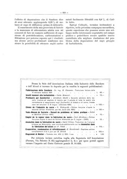 L'industria saccarifera italiana Bollettino mensile del Consorzio nazionale produttori zucchero e dell'Associazione italiana delle industrie dello zucchero e dell'alcool