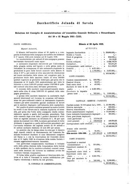 L'industria saccarifera italiana Bollettino mensile del Consorzio nazionale produttori zucchero e dell'Associazione italiana delle industrie dello zucchero e dell'alcool