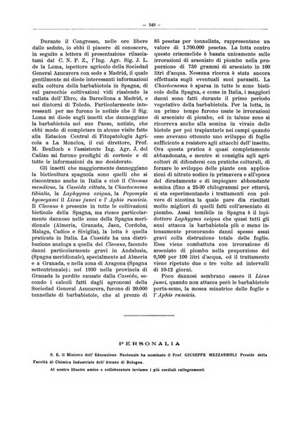 L'industria saccarifera italiana Bollettino mensile del Consorzio nazionale produttori zucchero e dell'Associazione italiana delle industrie dello zucchero e dell'alcool