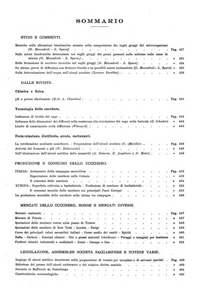 L'industria saccarifera italiana Bollettino mensile del Consorzio nazionale produttori zucchero e dell'Associazione italiana delle industrie dello zucchero e dell'alcool