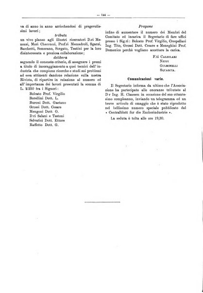 L'industria saccarifera italiana Bollettino mensile del Consorzio nazionale produttori zucchero e dell'Associazione italiana delle industrie dello zucchero e dell'alcool