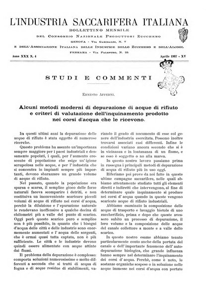 L'industria saccarifera italiana Bollettino mensile del Consorzio nazionale produttori zucchero e dell'Associazione italiana delle industrie dello zucchero e dell'alcool