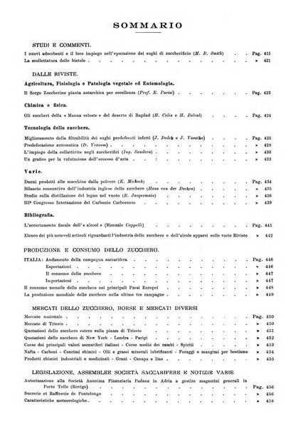 L'industria saccarifera italiana Bollettino mensile del Consorzio nazionale produttori zucchero e dell'Associazione italiana delle industrie dello zucchero e dell'alcool