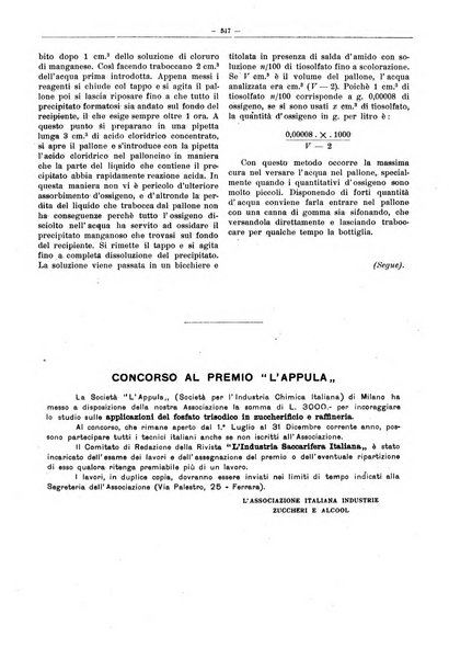 L'industria saccarifera italiana Bollettino mensile del Consorzio nazionale produttori zucchero e dell'Associazione italiana delle industrie dello zucchero e dell'alcool