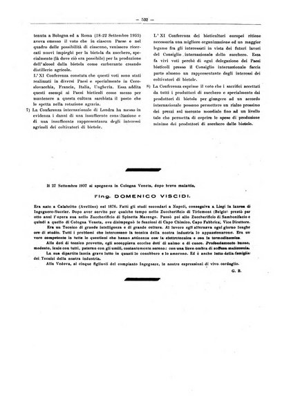 L'industria saccarifera italiana Bollettino mensile del Consorzio nazionale produttori zucchero e dell'Associazione italiana delle industrie dello zucchero e dell'alcool