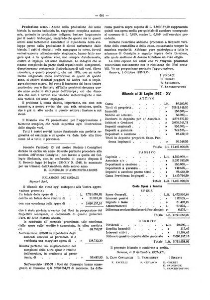 L'industria saccarifera italiana Bollettino mensile del Consorzio nazionale produttori zucchero e dell'Associazione italiana delle industrie dello zucchero e dell'alcool