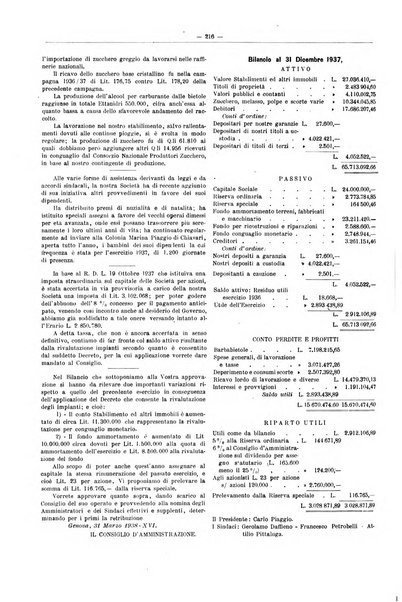 L'industria saccarifera italiana Bollettino mensile del Consorzio nazionale produttori zucchero e dell'Associazione italiana delle industrie dello zucchero e dell'alcool