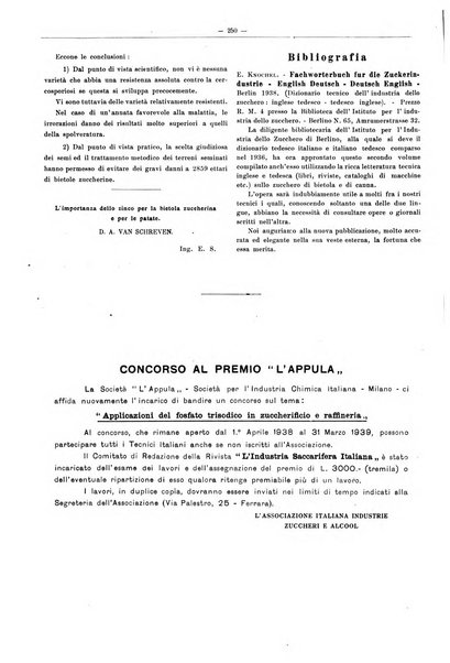 L'industria saccarifera italiana Bollettino mensile del Consorzio nazionale produttori zucchero e dell'Associazione italiana delle industrie dello zucchero e dell'alcool