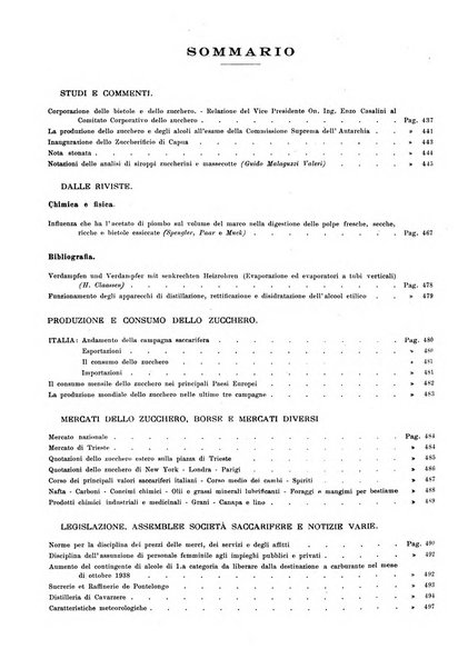 L'industria saccarifera italiana Bollettino mensile del Consorzio nazionale produttori zucchero e dell'Associazione italiana delle industrie dello zucchero e dell'alcool