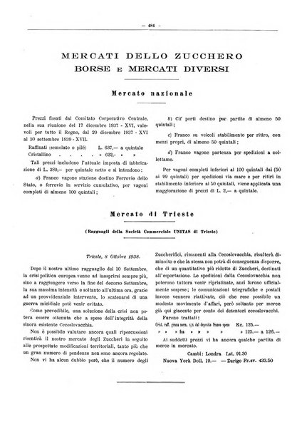 L'industria saccarifera italiana Bollettino mensile del Consorzio nazionale produttori zucchero e dell'Associazione italiana delle industrie dello zucchero e dell'alcool