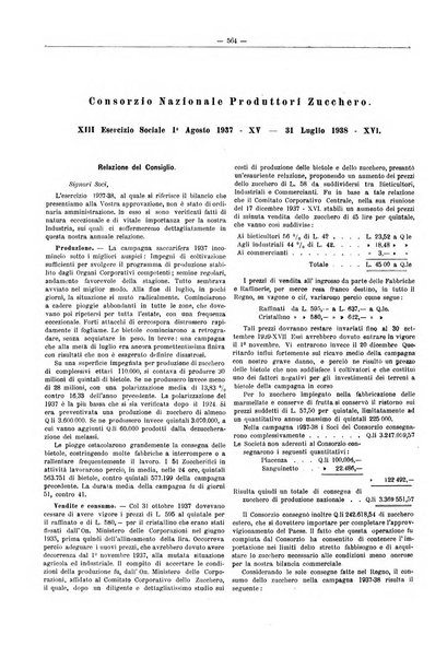 L'industria saccarifera italiana Bollettino mensile del Consorzio nazionale produttori zucchero e dell'Associazione italiana delle industrie dello zucchero e dell'alcool