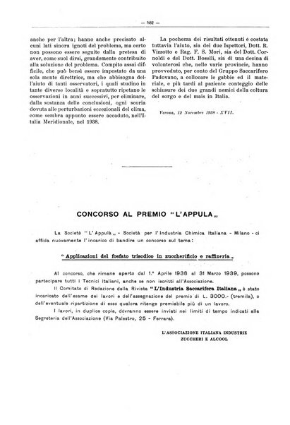 L'industria saccarifera italiana Bollettino mensile del Consorzio nazionale produttori zucchero e dell'Associazione italiana delle industrie dello zucchero e dell'alcool