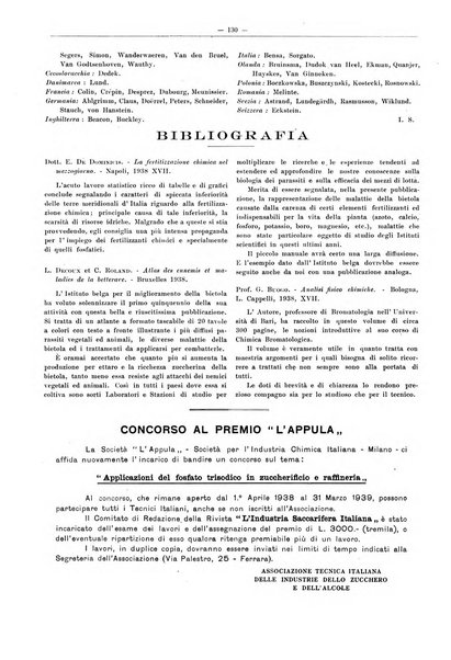 L'industria saccarifera italiana Bollettino mensile del Consorzio nazionale produttori zucchero e dell'Associazione italiana delle industrie dello zucchero e dell'alcool