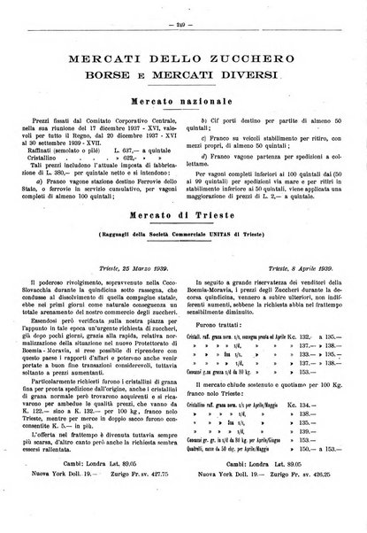 L'industria saccarifera italiana Bollettino mensile del Consorzio nazionale produttori zucchero e dell'Associazione italiana delle industrie dello zucchero e dell'alcool