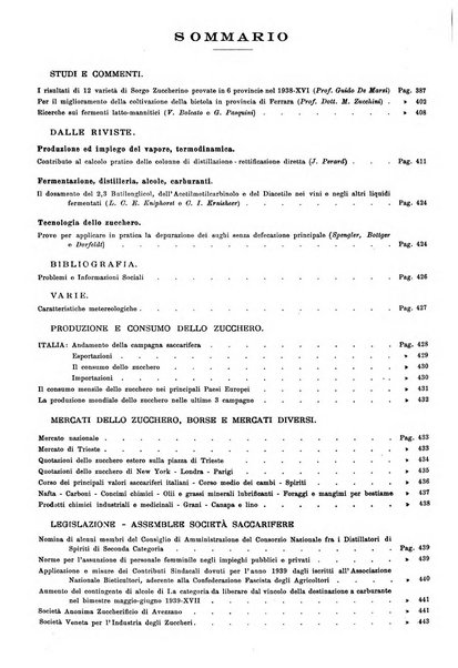 L'industria saccarifera italiana Bollettino mensile del Consorzio nazionale produttori zucchero e dell'Associazione italiana delle industrie dello zucchero e dell'alcool