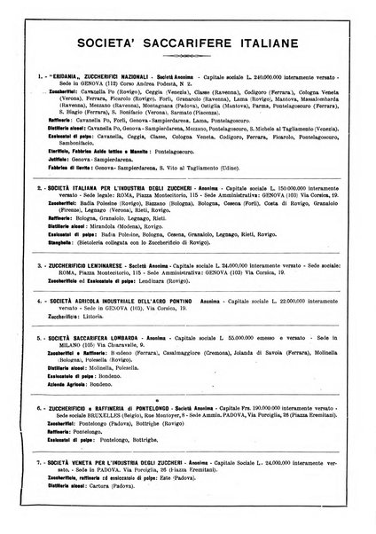 L'industria saccarifera italiana Bollettino mensile del Consorzio nazionale produttori zucchero e dell'Associazione italiana delle industrie dello zucchero e dell'alcool