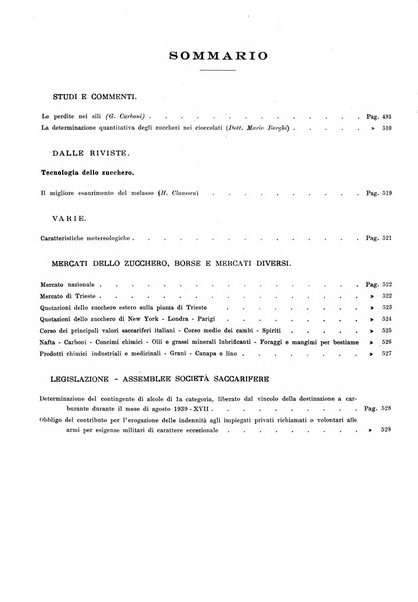 L'industria saccarifera italiana Bollettino mensile del Consorzio nazionale produttori zucchero e dell'Associazione italiana delle industrie dello zucchero e dell'alcool