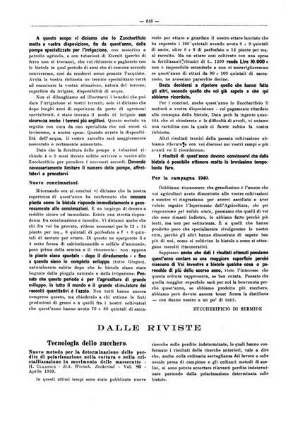 L'industria saccarifera italiana Bollettino mensile del Consorzio nazionale produttori zucchero e dell'Associazione italiana delle industrie dello zucchero e dell'alcool