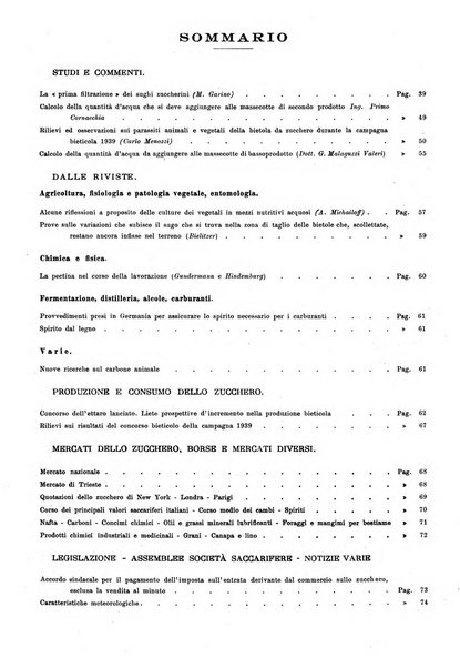 L'industria saccarifera italiana Bollettino mensile del Consorzio nazionale produttori zucchero e dell'Associazione italiana delle industrie dello zucchero e dell'alcool