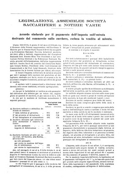 L'industria saccarifera italiana Bollettino mensile del Consorzio nazionale produttori zucchero e dell'Associazione italiana delle industrie dello zucchero e dell'alcool